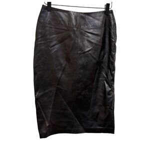 Danier Black Leather Pencil Skirt Size 4